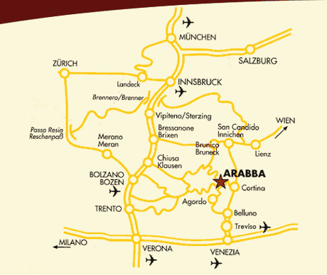 Wie gelangt man nach Arabba
