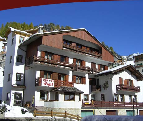 Hotel Garni Royal, Lage im Winter